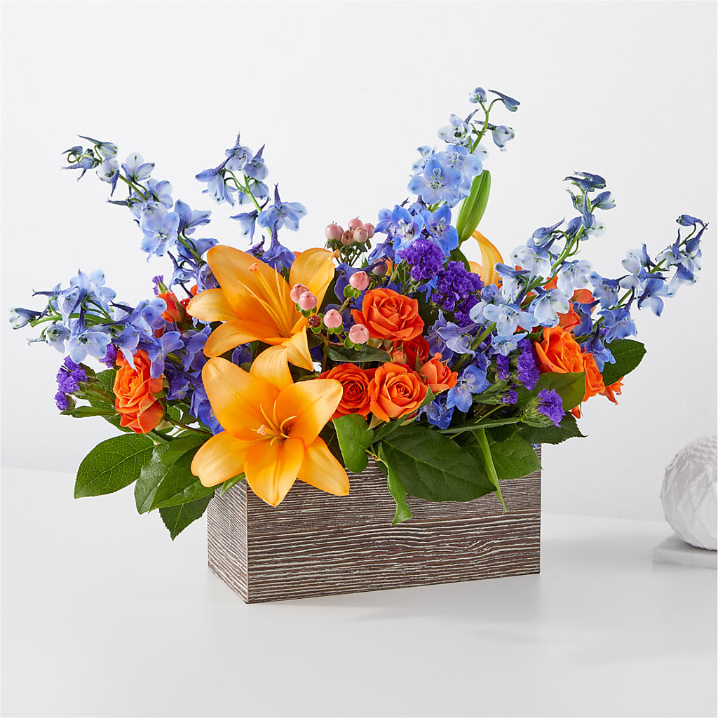 Radiant Citrus Box Bouquet – Coleman Brothers Flowers Inc, Richmond VA