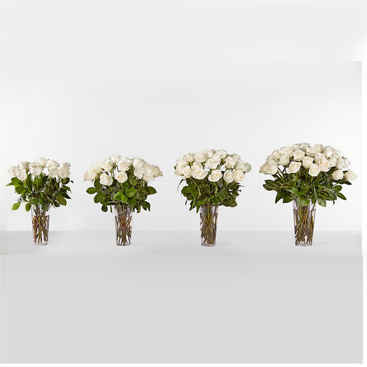 Long Stem White Rose Bouquet – Coleman Brothers Flowers Inc, Richmond VA