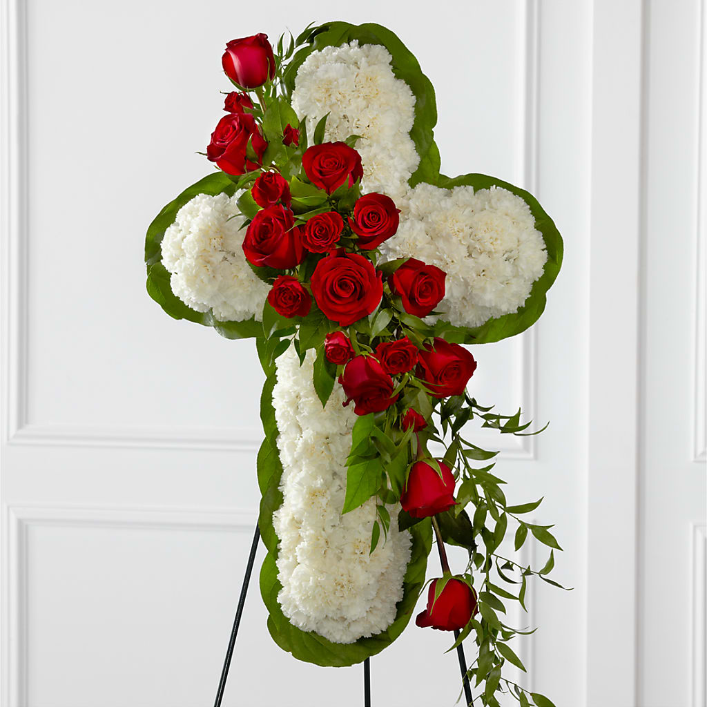 Floral Cross Easel – Coleman Brothers Flowers Inc, Richmond VA