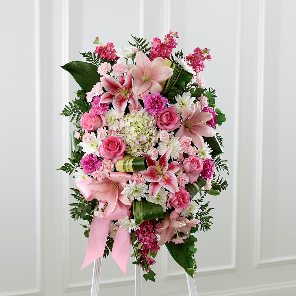 Comforting Standing Spray – Coleman Brothers Flowers Inc, Richmond VA