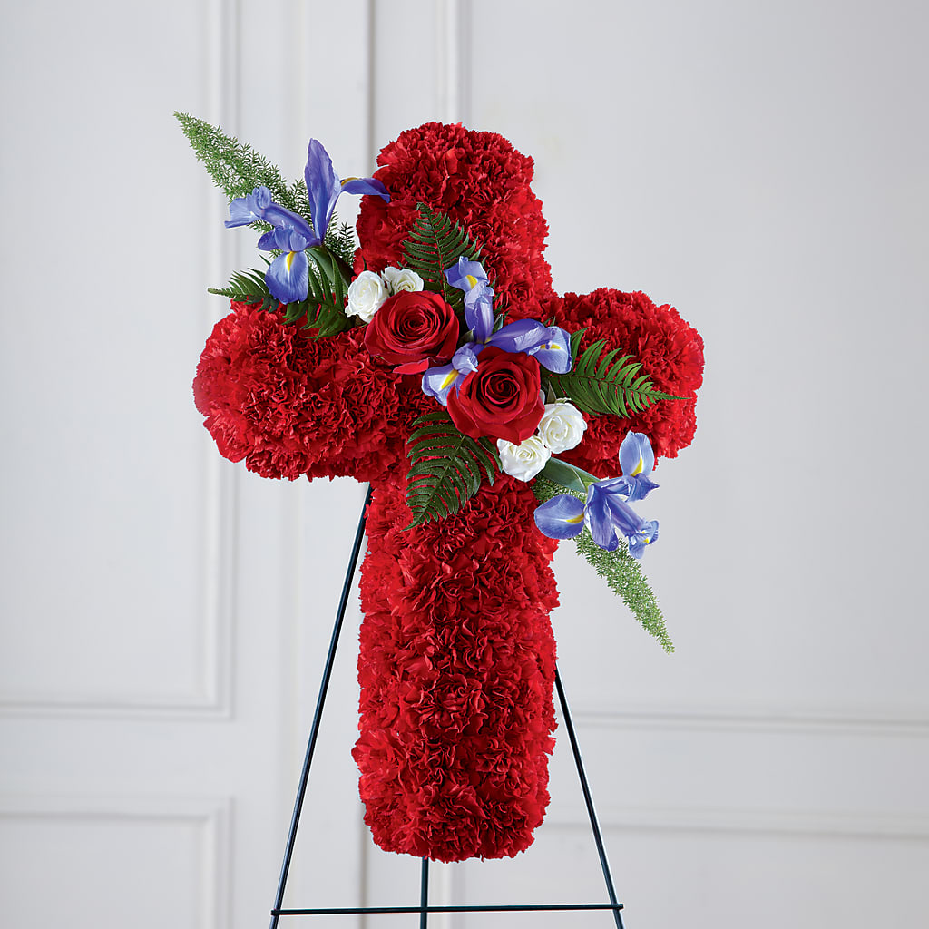 Faithful Hero Floral Cross – Coleman Brothers Flowers Inc, Richmond VA