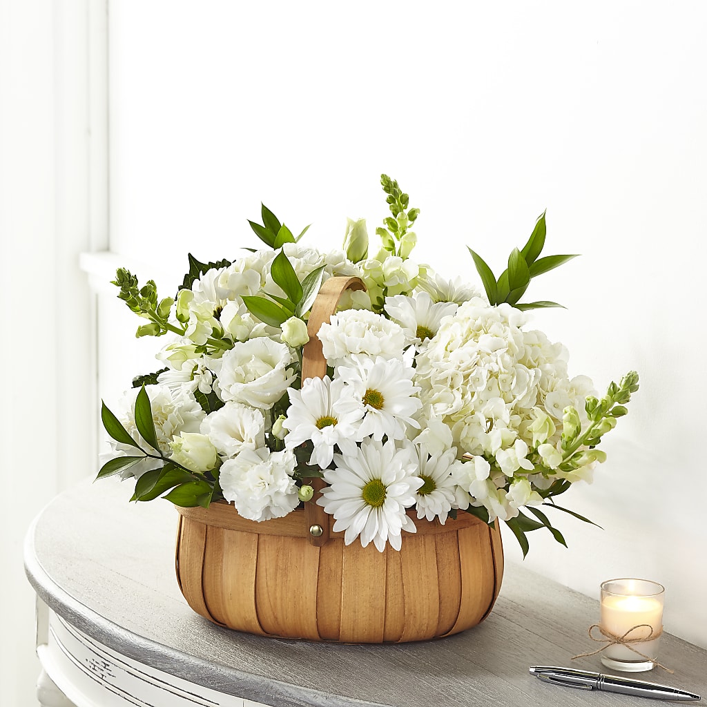 Pure Ivory Basket – Coleman Brothers Flowers Inc, Richmond VA