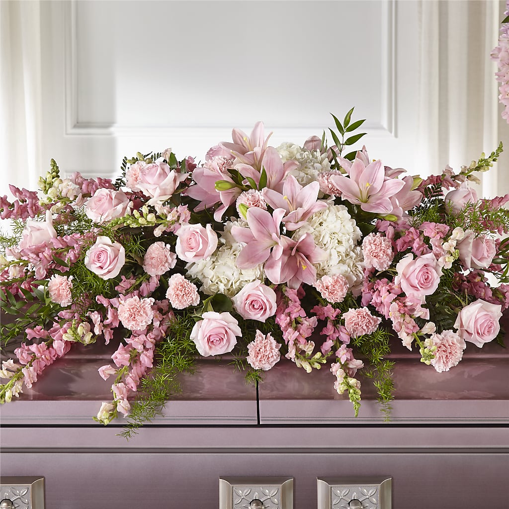 Life & Remembrance Casket Spray – Coleman Brothers Flowers Inc, Richmond VA