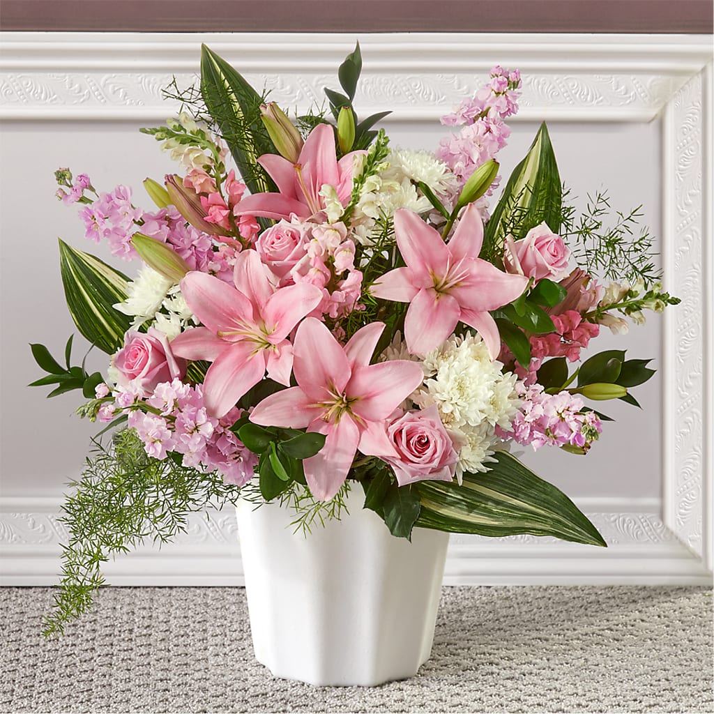 Simply Serene Floor Basket – Coleman Brothers Flowers Inc, Richmond VA
