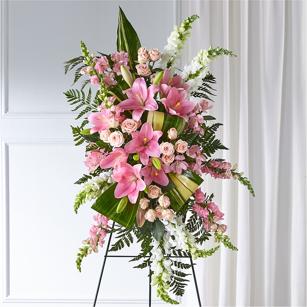 Elegant Embrace Standing Spray – Coleman Brothers Flowers Inc, Richmond VA