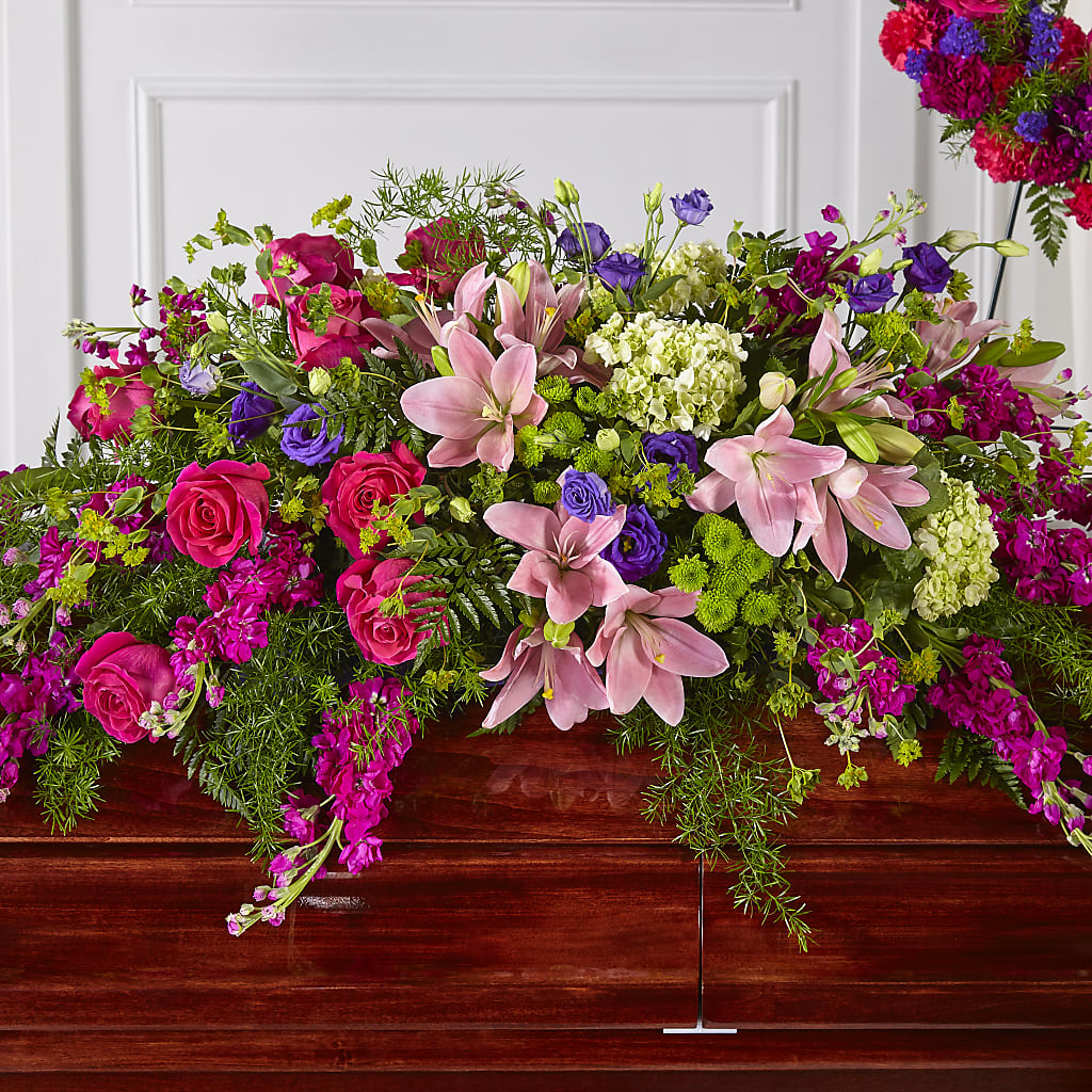 Radiant Tribute Casket Spray – Coleman Brothers Flowers Inc, Richmond VA