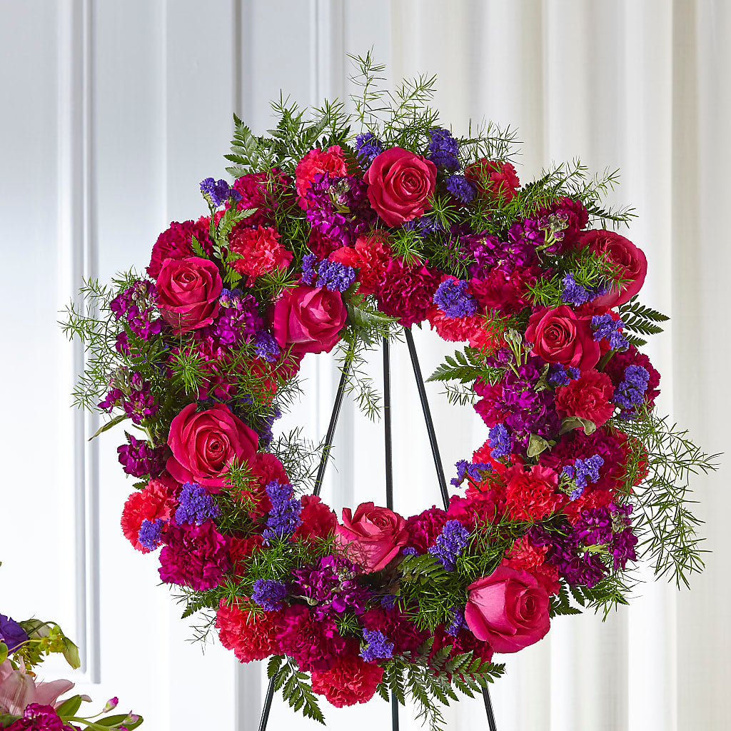 Calming Colors Wreath – Coleman Brothers Flowers Inc, Richmond VA