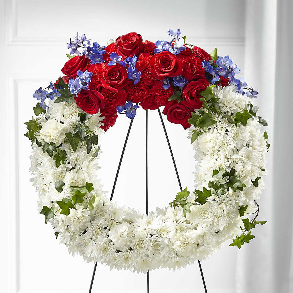 Patriotic Passion Wreath – Coleman Brothers Flowers Inc, Richmond VA