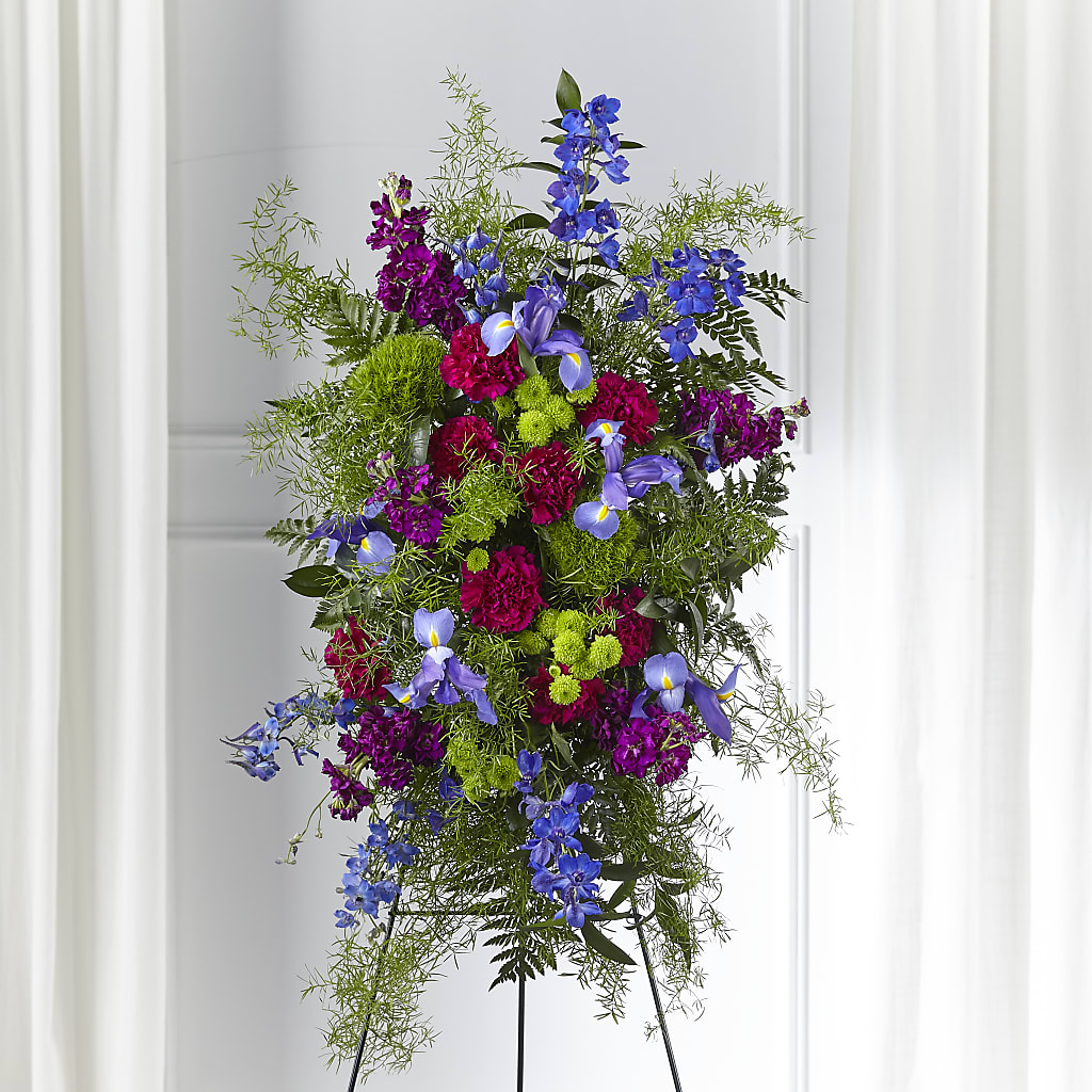 Heavenly Skies Standing Spray – Coleman Brothers Flowers Inc, Richmond VA