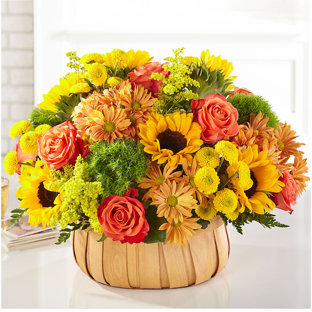 Harvest Sunflower Basket – Coleman Brothers Flowers Inc, Richmond VA