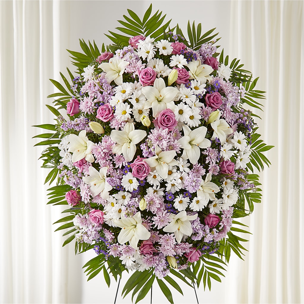 Surrounded by Love Standing Spray – Coleman Brothers Flowers Inc, Richmond VA
