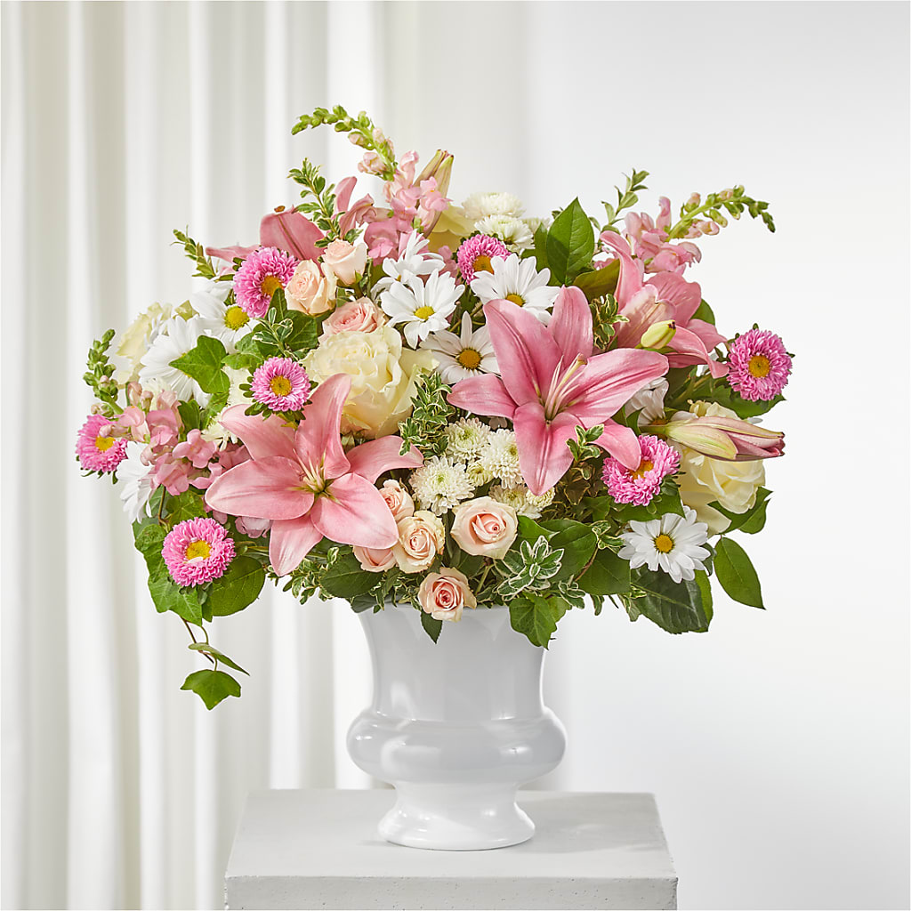 Empathetic Blooms Urn Arrangement – Coleman Brothers Flowers Inc, Richmond VA