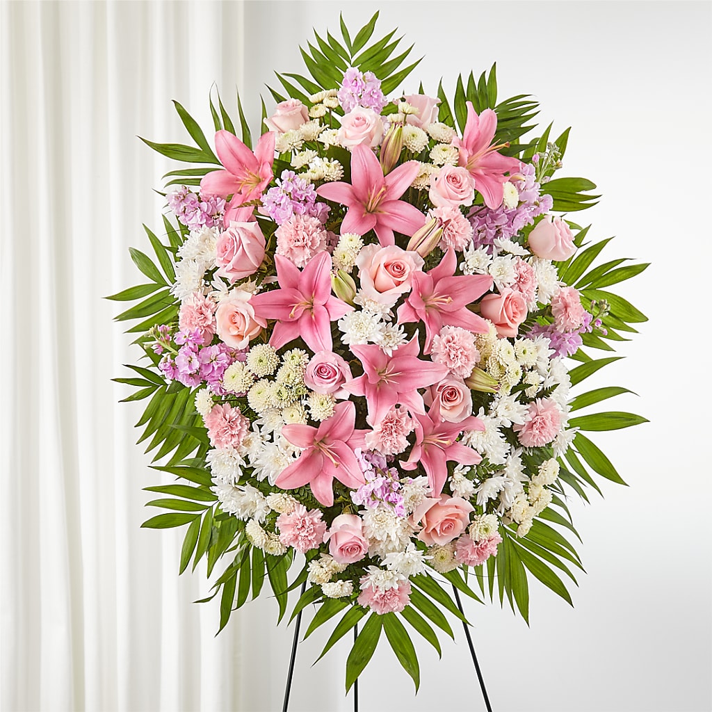 Offering Solace Standing Spray – Coleman Brothers Flowers Inc, Richmond VA