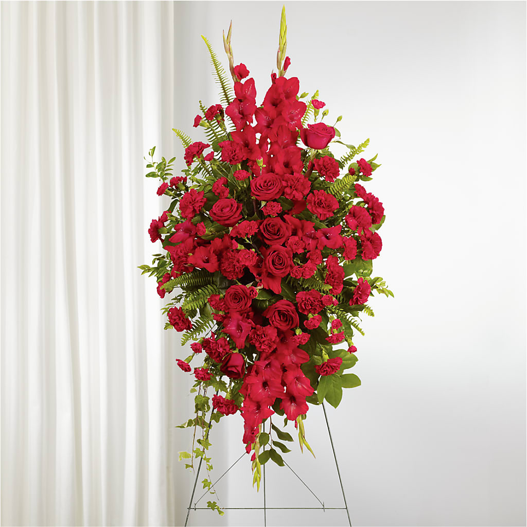 From the Heart Standing Spray – Coleman Brothers Flowers Inc, Richmond VA