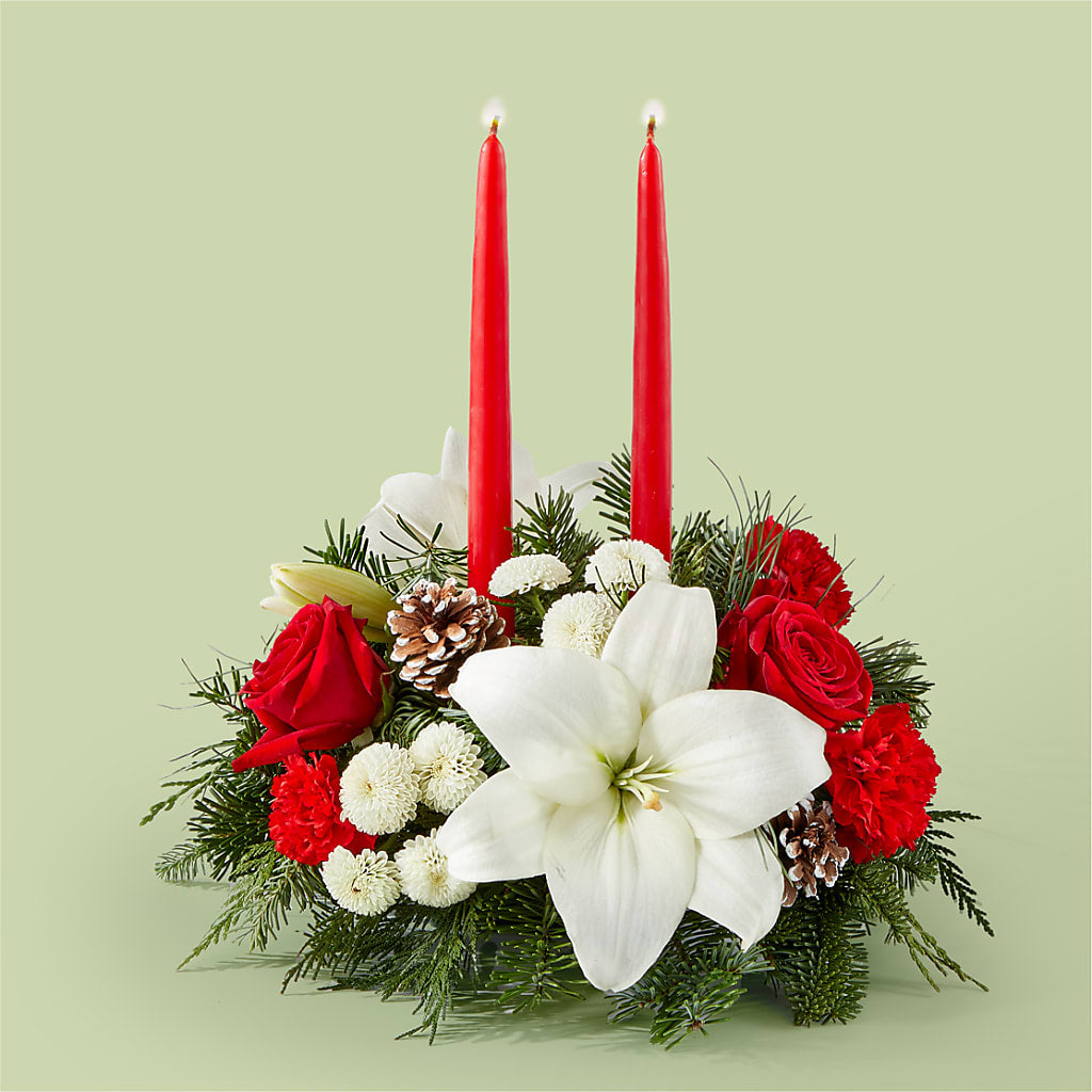 Seasonal Festivities Centerpiece – Coleman Brothers Flowers Inc, Richmond VA