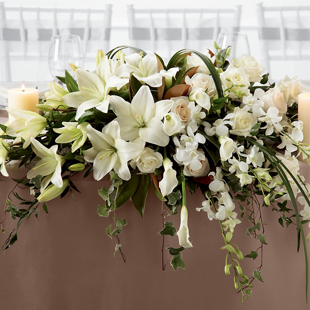 White Linen Arrangement – Coleman Brothers Flowers Inc, Richmond VA