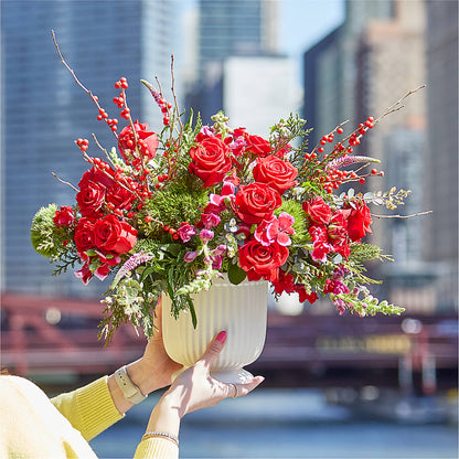 Big Red Bow Bouquet –  Coleman Brothers Flowers Inc, Richmond VA
