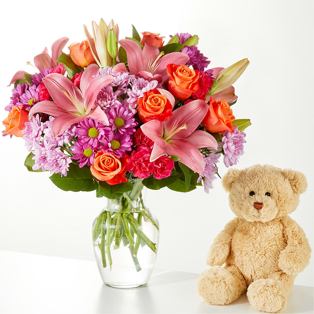 One and Only Bouquet and Bear Bundle –  Coleman Brothers Flowers Inc, Richmond VA