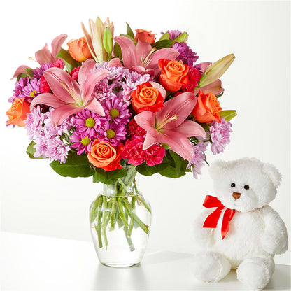 One and Only Bouquet and Bear Bundle –  Coleman Brothers Flowers Inc, Richmond VA