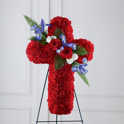 Faithful Hero Floral Cross –  Coleman Brothers Flowers Inc, Richmond VA