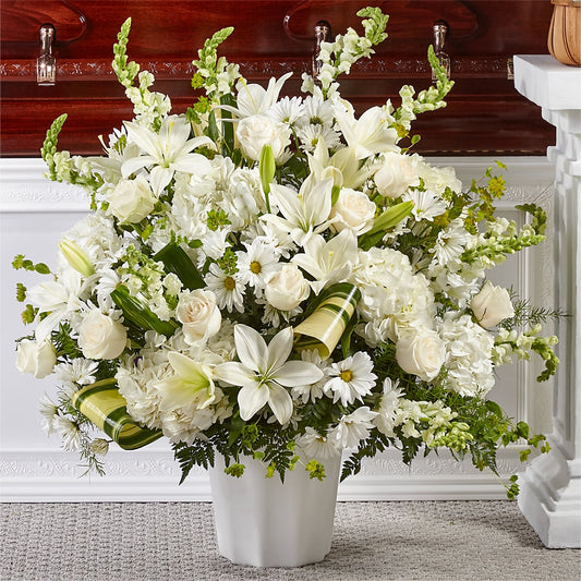 Thoughts of Tranquility Floor Basket –  Coleman Brothers Flowers Inc, Richmond VA