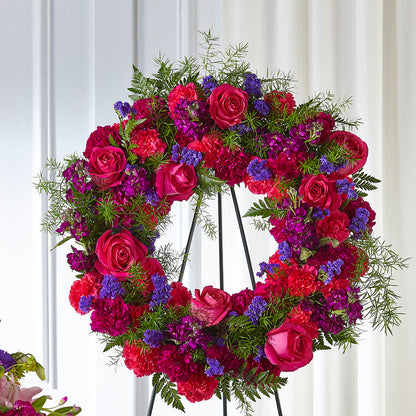Calming Colors Wreath –  Coleman Brothers Flowers Inc, Richmond VA