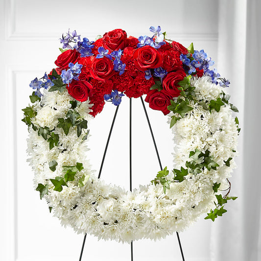 Patriotic Passion Wreath –  Coleman Brothers Flowers Inc, Richmond VA