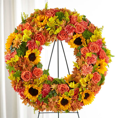 Autumnal Memories Wreath (Standard) –  Coleman Brothers Flowers Inc, Richmond VA