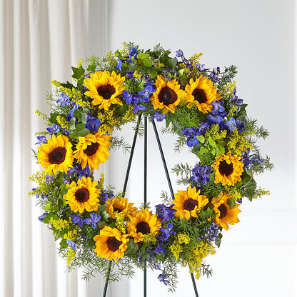Bright Rays Wreath –  Coleman Brothers Flowers Inc, Richmond VA