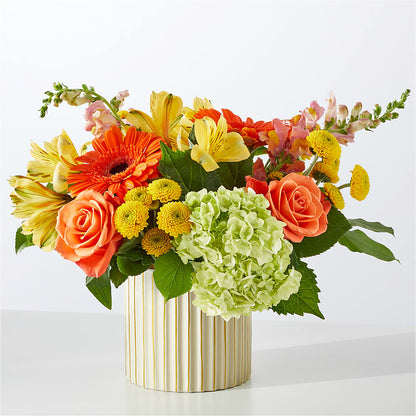 Autumn Sunshine Bouquet with Ivory Vase –  Coleman Brothers Flowers Inc, Richmond VA