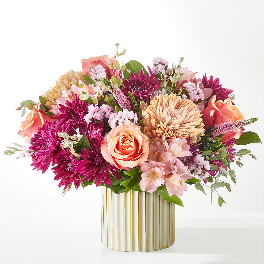 Berry Cobbler Bouquet with Ivory Vase –  Coleman Brothers Flowers Inc, Richmond VA