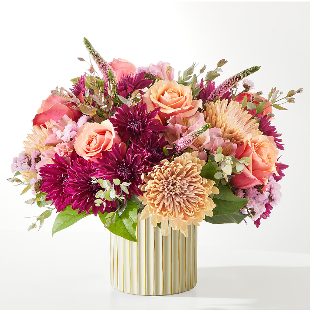 Berry Cobbler Bouquet with Ivory Vase –  Coleman Brothers Flowers Inc, Richmond VA