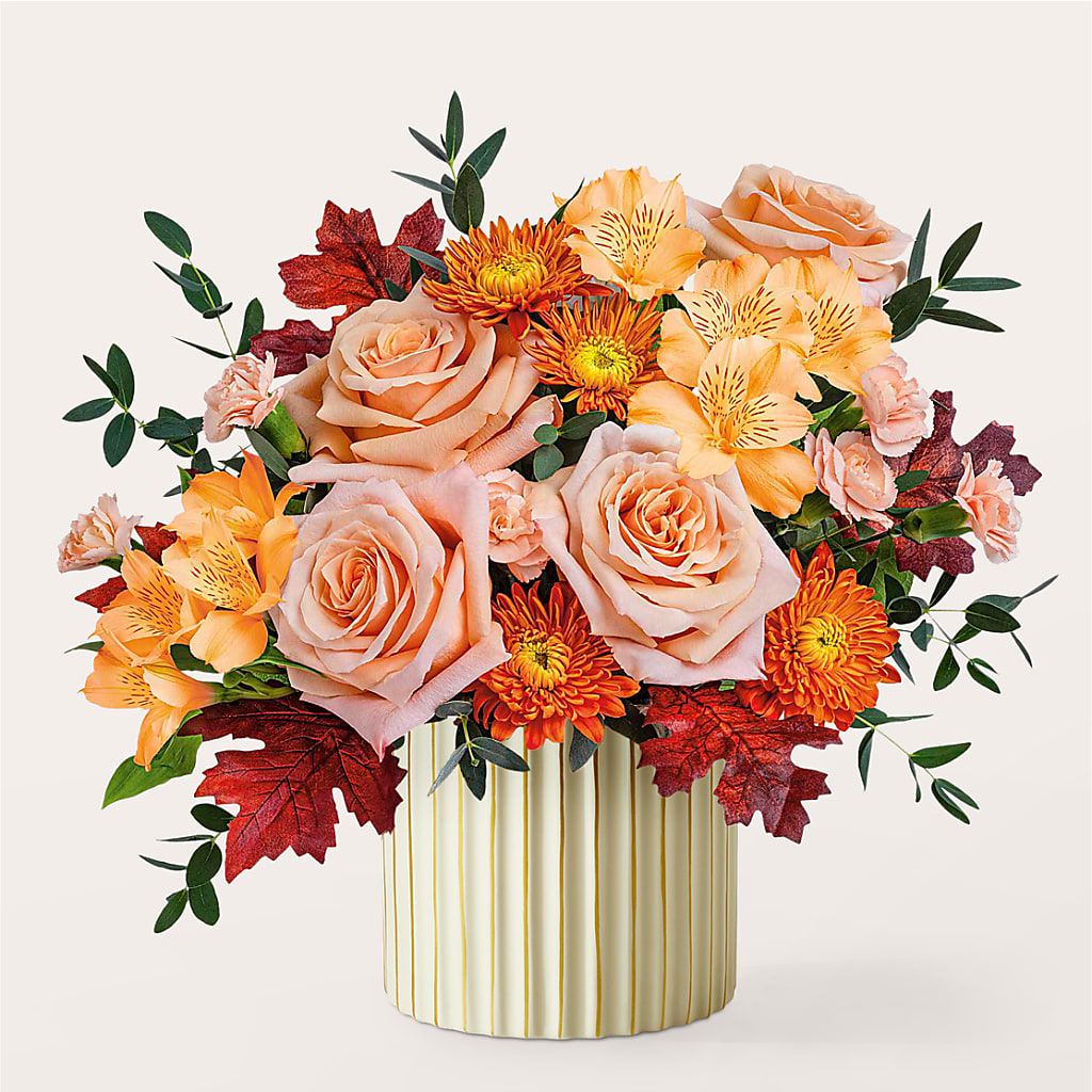 Spiced Latte Bouquet with Ivory Vase –  Coleman Brothers Flowers Inc, Richmond VA