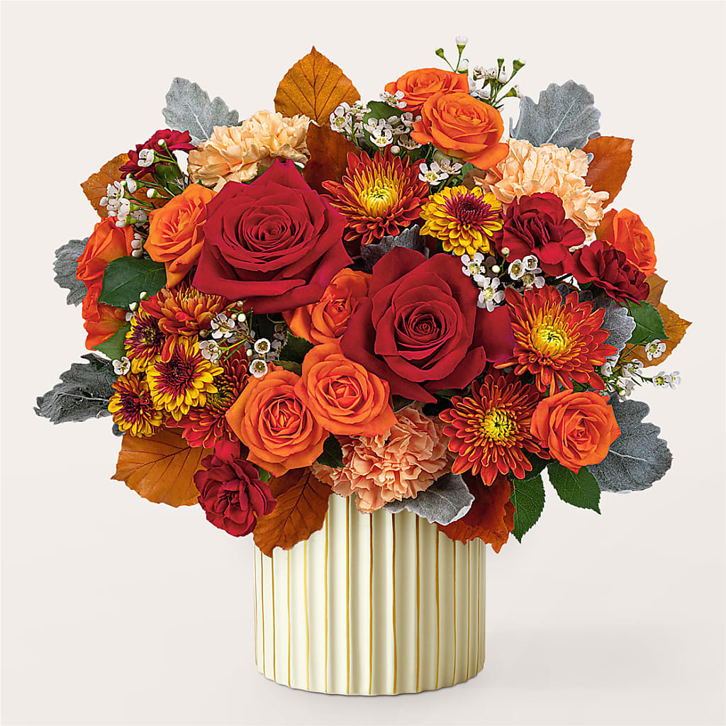 Merlot Bouquet with Ivory Vase –  Coleman Brothers Flowers Inc, Richmond VA