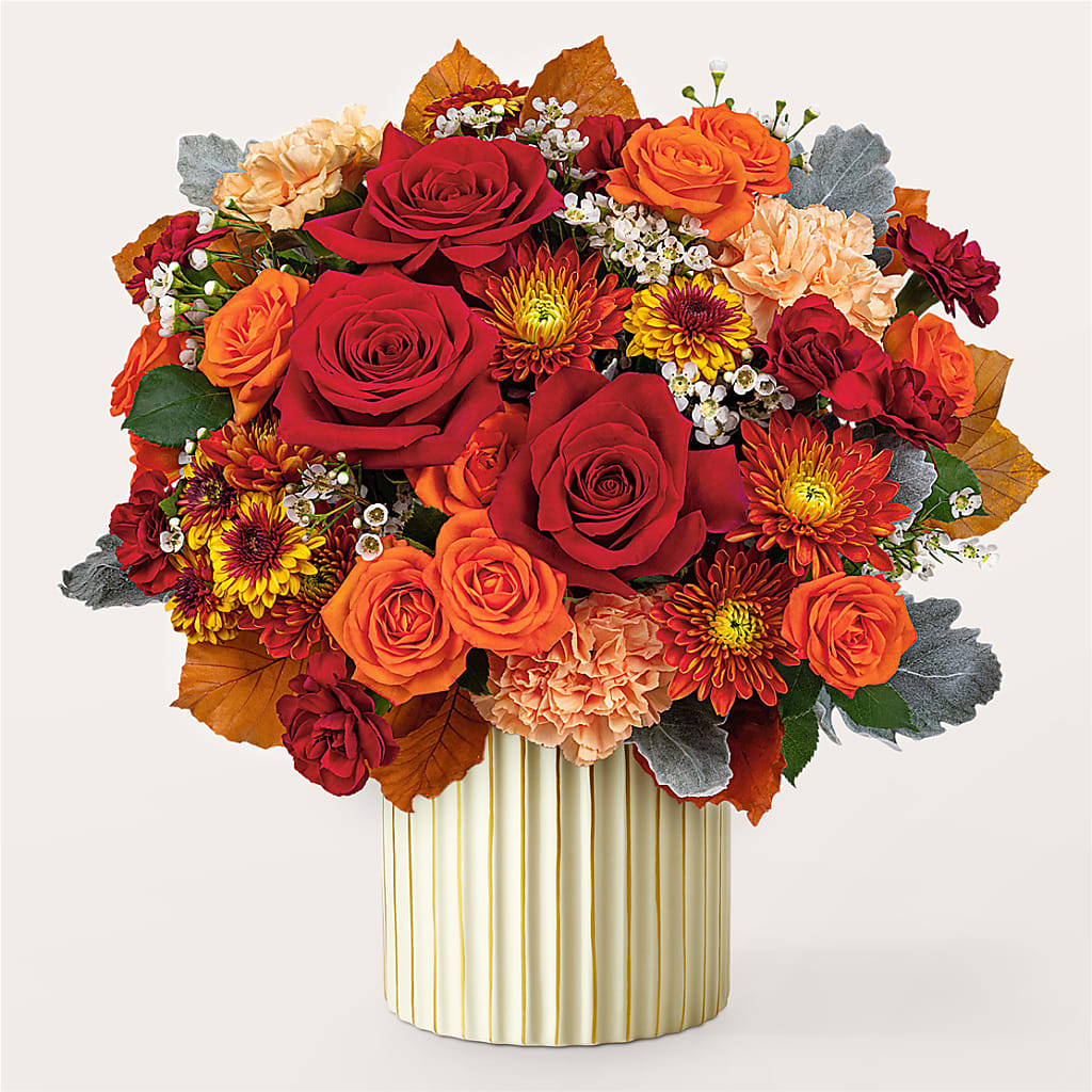 Merlot Bouquet with Ivory Vase –  Coleman Brothers Flowers Inc, Richmond VA