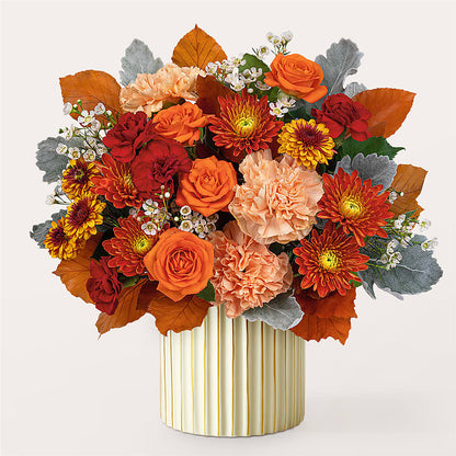 Merlot Bouquet with Ivory Vase –  Coleman Brothers Flowers Inc, Richmond VA