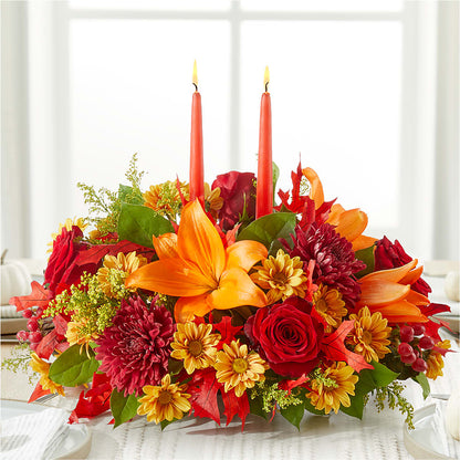 Autumn's Embrace Centerpiece –  Coleman Brothers Flowers Inc, Richmond VA