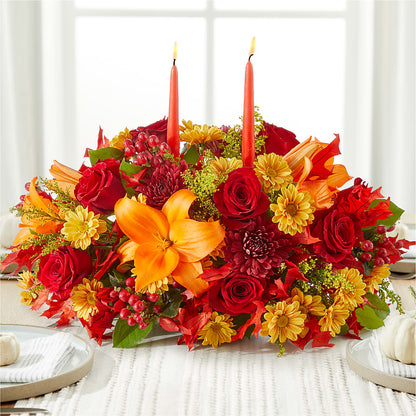 Autumn's Embrace Centerpiece –  Coleman Brothers Flowers Inc, Richmond VA