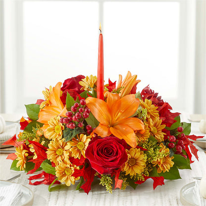 Autumn's Embrace Centerpiece –  Coleman Brothers Flowers Inc, Richmond VA