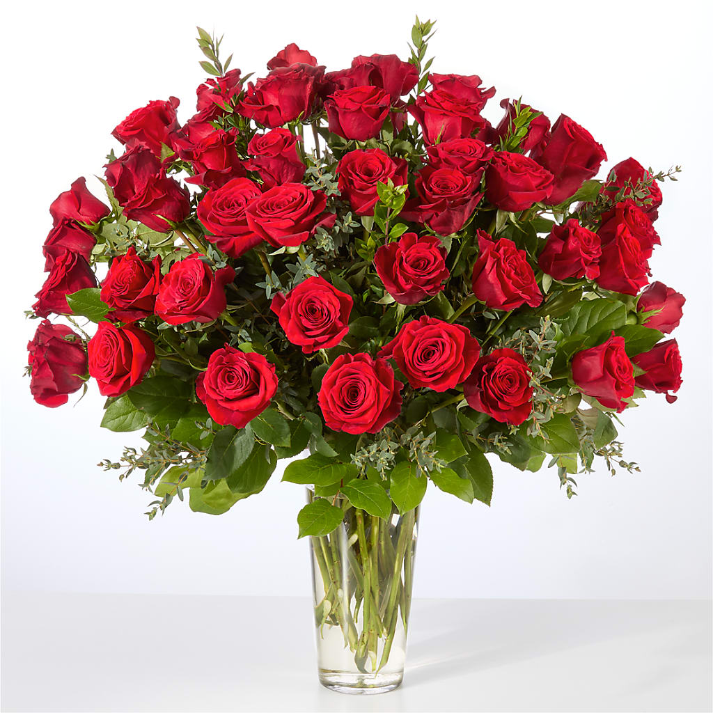 Forever Yours Fifty Stem Red Rose Bouquet –  Coleman Brothers Flowers Inc, Richmond VA